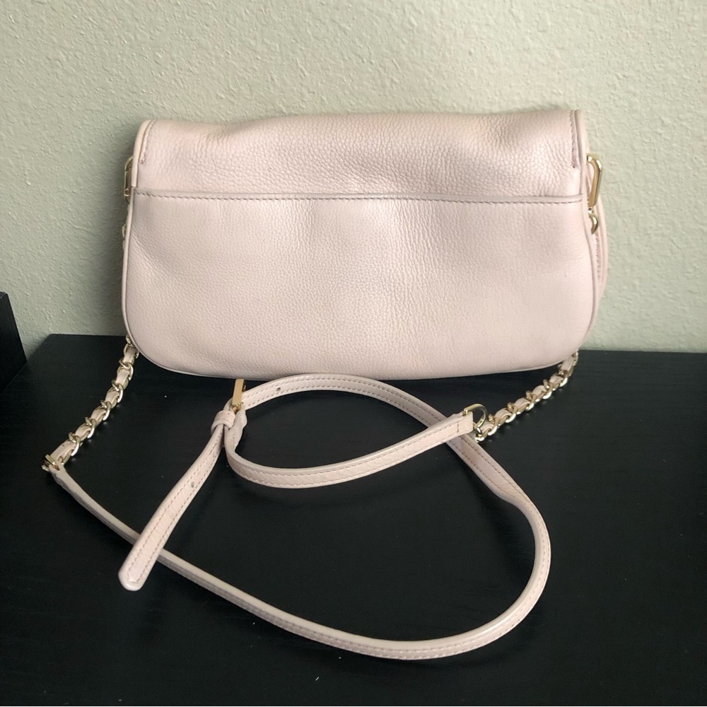 Tory Burch Britten Pale Pink Leather Crossbody Clutch Bag - Picture 3 of 15